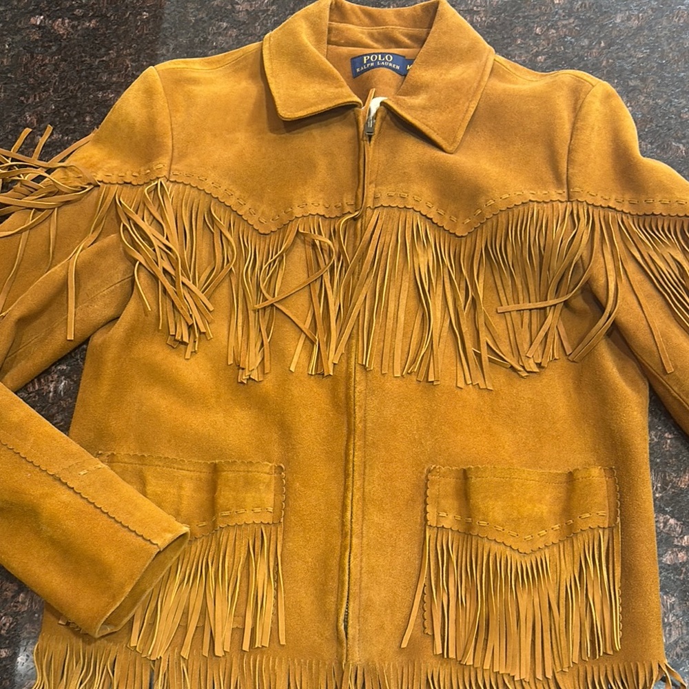 Polo by Ralph Lauren Mustard Suede Fringe Jacket
